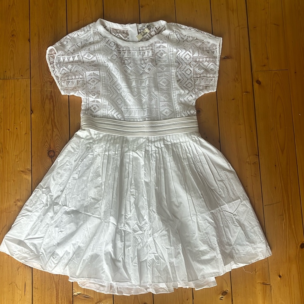 Madewell white dress with lace top NWT sz 4
